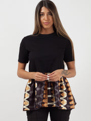 Tribal Print Frill Hem Top