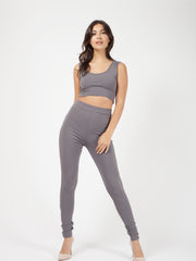 Ribbed Crop Top & Trouser Co-ord