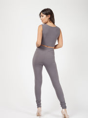 Ribbed Crop Top & Trouser Co-ord