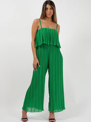 Pleated Frill Cami Jumpsuit