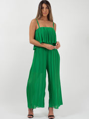Pleated Frill Cami Jumpsuit