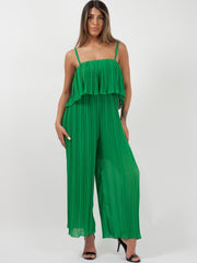 Pleated Frill Cami Jumpsuit
