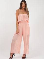Pleated Frill Cami Jumpsuit