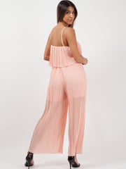 Pleated Frill Cami Jumpsuit