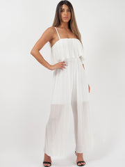 Pleated Frill Cami Jumpsuit