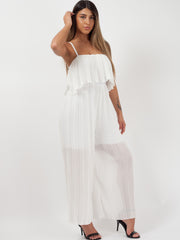 Pleated Frill Cami Jumpsuit