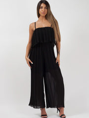 Pleated Frill Cami Jumpsuit