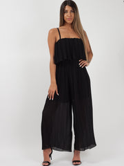 Pleated Frill Cami Jumpsuit