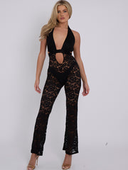 Lace Cut Out Jumpsuit