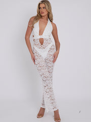 Lace Cut Out Jumpsuit