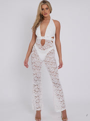 Lace Cut Out Jumpsuit