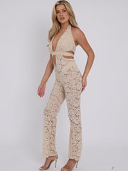 Lace Cut Out Jumpsuit