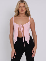 Frill Detail Slinky Bralet Crop Top