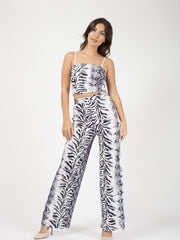 Snake Print Crop Top & Trouser coöperatie
