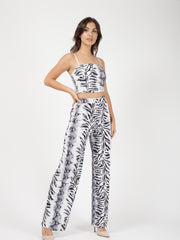 Snake Print Crop Top & Trouser coöperatie