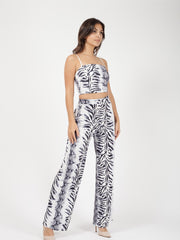 Snake Print Crop Top & Trouser coöperatie