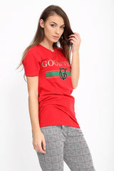 Good Vibes Slogan Printed T Shirt