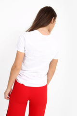 Good Vibes Slogan Printed T Shirt