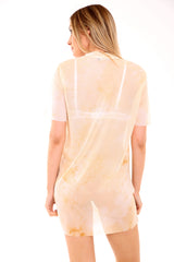Vestido de camiseta de malla "The Big Apple" Tie Dye Mesh