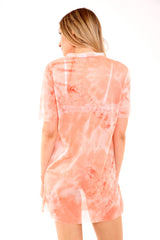 Vestido de camiseta de malla "The Big Apple" Tie Dye Mesh
