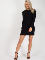Cable Knit Panel Knitted Dress