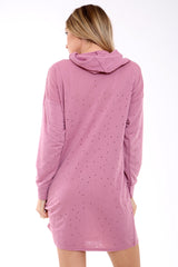 Condemo de cuello de gargantilla de gran tamaño angustiado