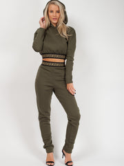 Patterned Trim Fleece Co-ord