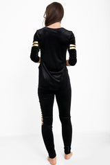 Love Fitness Slogan Velvet Tracksuit Loungewear