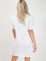 Mon Amour Vestido de camiseta con láser cortada