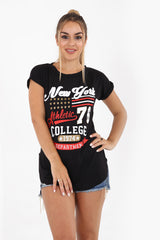 New York 76 Printed Oversized T-Shirt