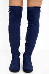 Faux Suede Over The Knee Boots