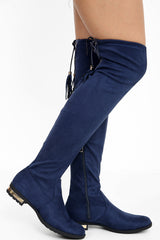 Faux Suede Over The Knee Boots