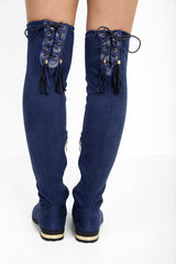 Faux Suede Over The Knee Boots