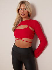 2 Piece Tie Knot Ribbed Crop Top