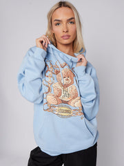 Mischief Teddy Graphic Print Hoodie