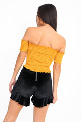 Shirred Bandeau Top