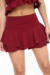 Multi Layered Frill Mini Skorts Shorts