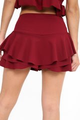 Multi Layered Frill Mini Skorts Shorts