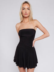 Rüschendetail Slinky Bandeau Kleid