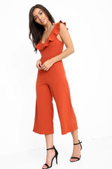 Frill Detail Culotte Jumpsuit