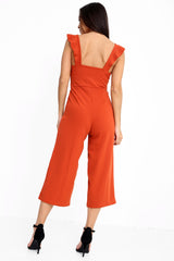 Frill Detail Culotte Jumpsuit