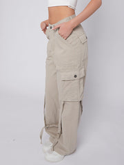 High Waist Wide Leg Cargo Jeans