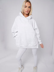 Oversized Split Sides Hoodie & Ribbed Leggings Co-ord