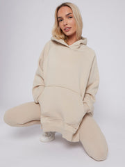 Oversized Split Sides Hoodie & Ribbed Leggings Co-ord