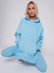 Oversized Split Sides Hoodie & Ribbed Leggings Co-ord