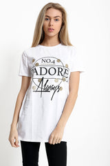 J'Adore altijd geprint t -shirt