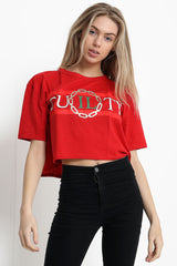 Cropped Guilty Slogan T Shirt