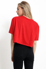 Cropped Guilty Slogan T Shirt