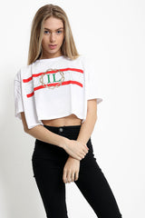 Cropped Guilty Slogan T Shirt