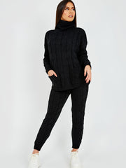 Cable Knit Top & Trouser Co-ord With Pockets
